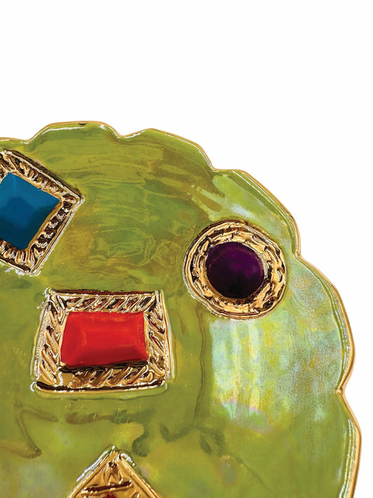Royal Jeweled Dish 1, Green
