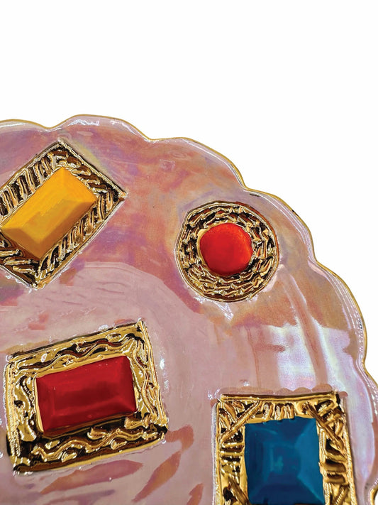 Royal Jeweled Dish, Lavender