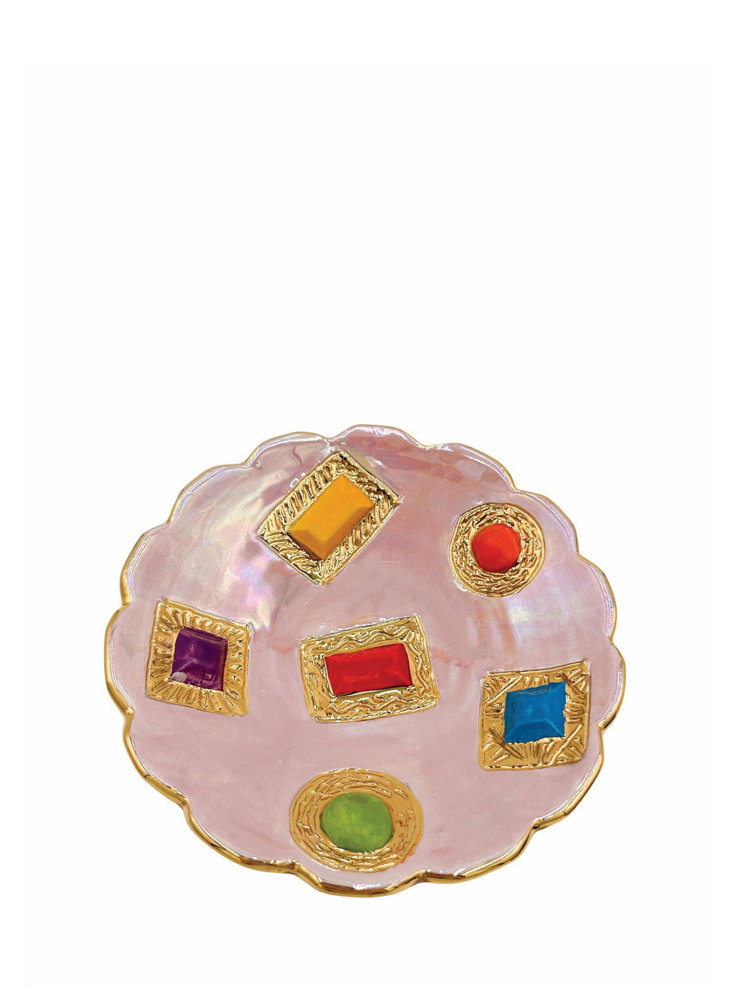 Lavender Royal Jeweled Dish