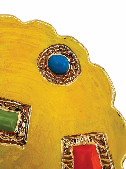 Royal Jeweled Dish 1, Yellow