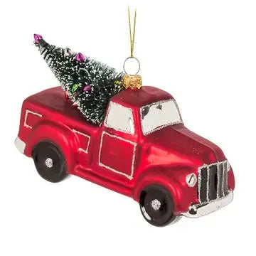 Red Truck & Christmas Tree Ornament