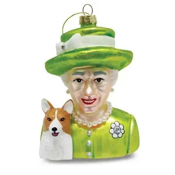 Queen Elizabeth II & Corgi Ornament
