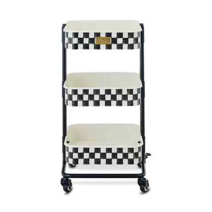 Courtly Check 3-Tier Compact Kitchen Cart