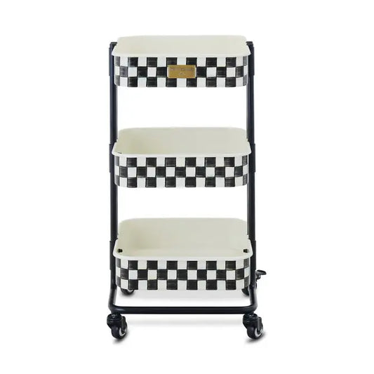 Courtly Check 3-Tier Compact Kitchen Cart