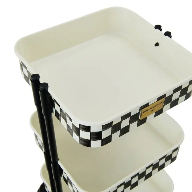 Courtly Check 3-Tier Compact Kitchen Cart