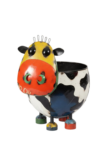 Cow Metal Planter