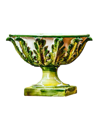 Gathered Garden Footed Bowl with Acanthus Leaves