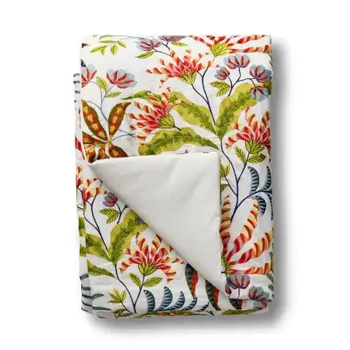 Cloud Forest Throw – Nature-Inspired Embroidered Blanket
