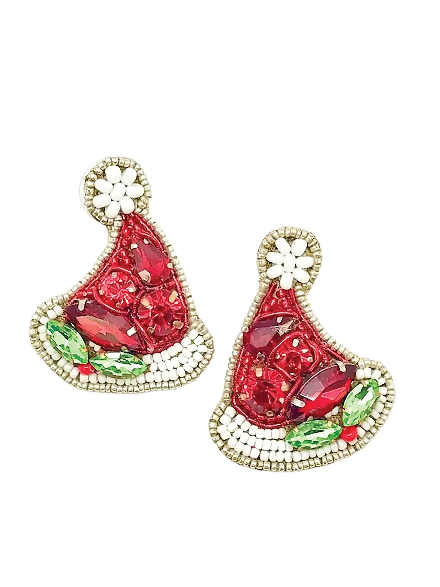 “Jolly St. Nick” Beaded Earrings