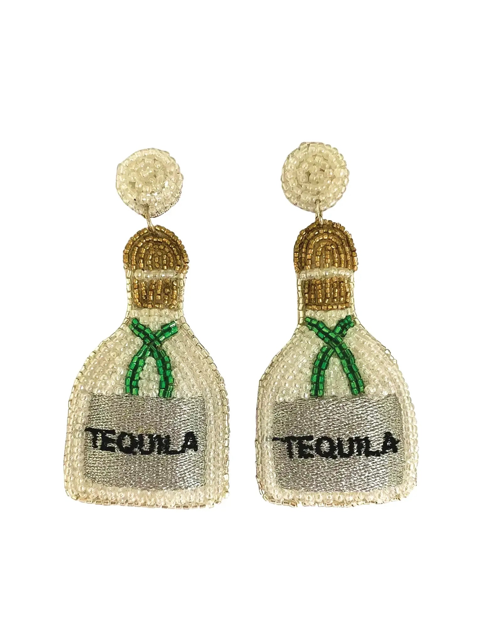 "Blue Agave" Bottle Earrings