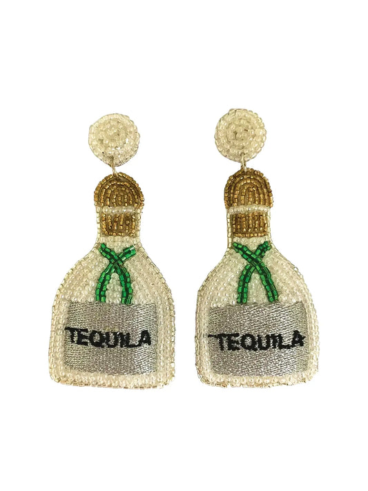 "Blue Agave" Bottle Earrings