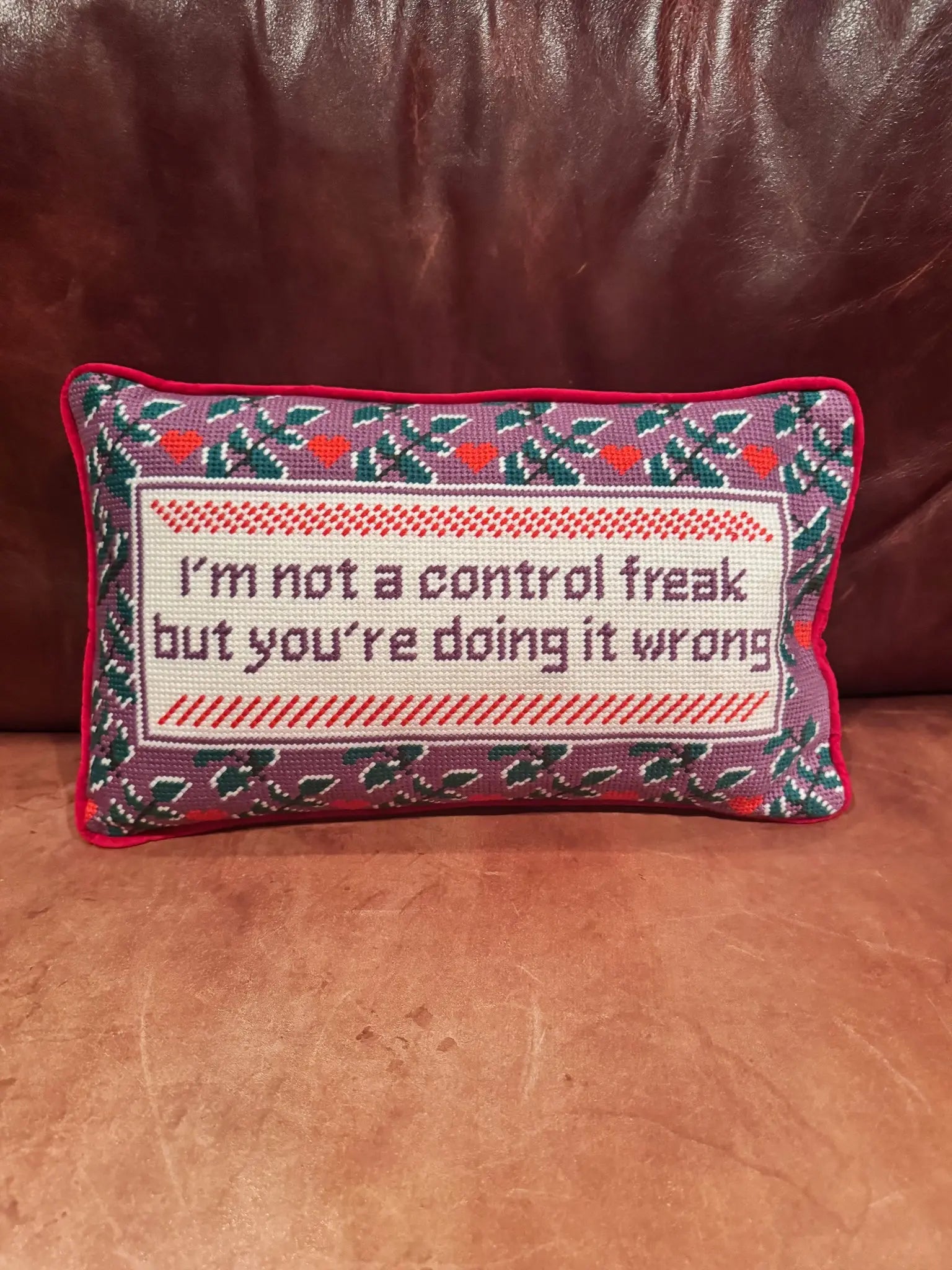 Control Freak Needlepoint Pillow