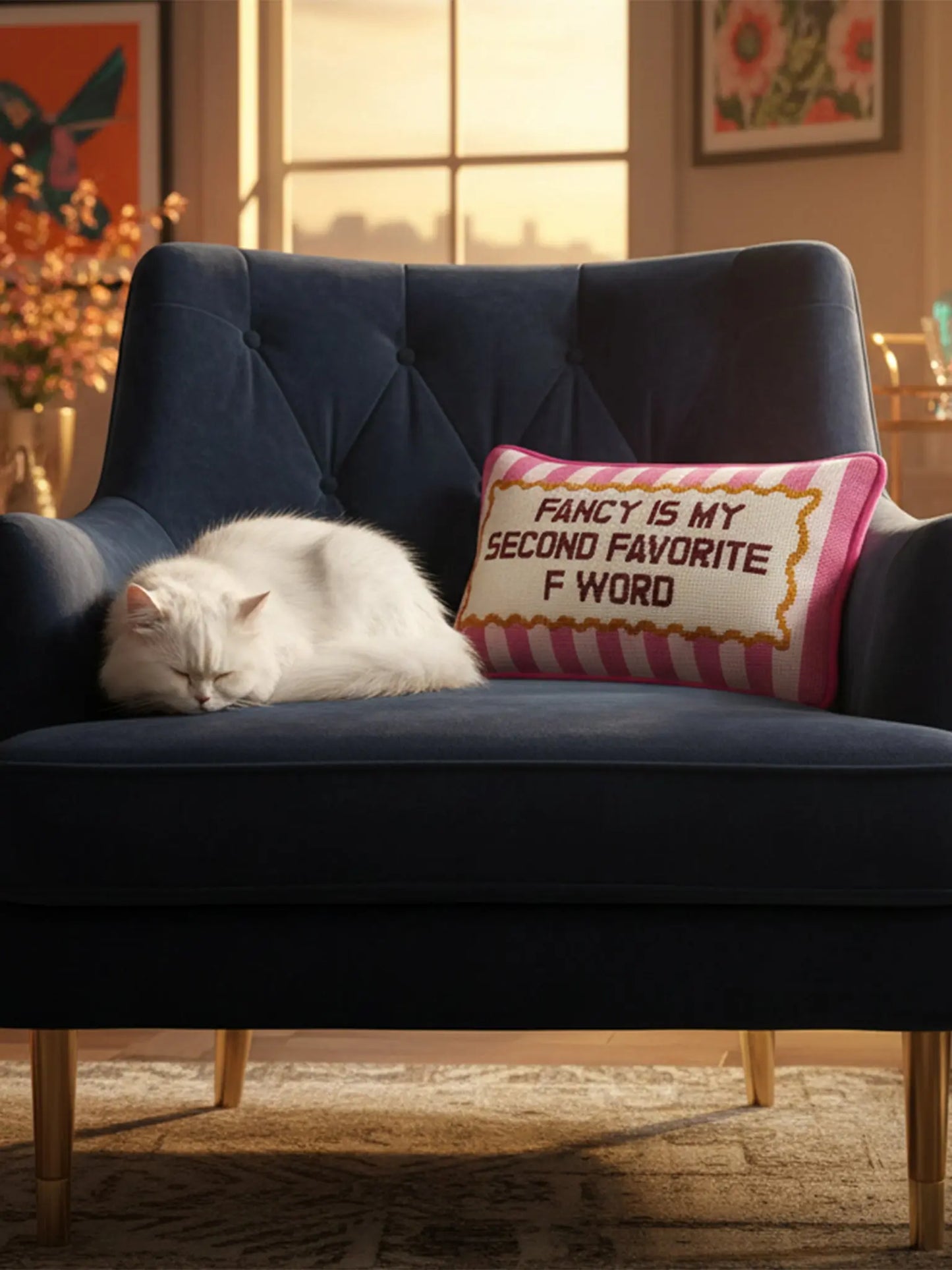 Fancy Needlepoint Pillow