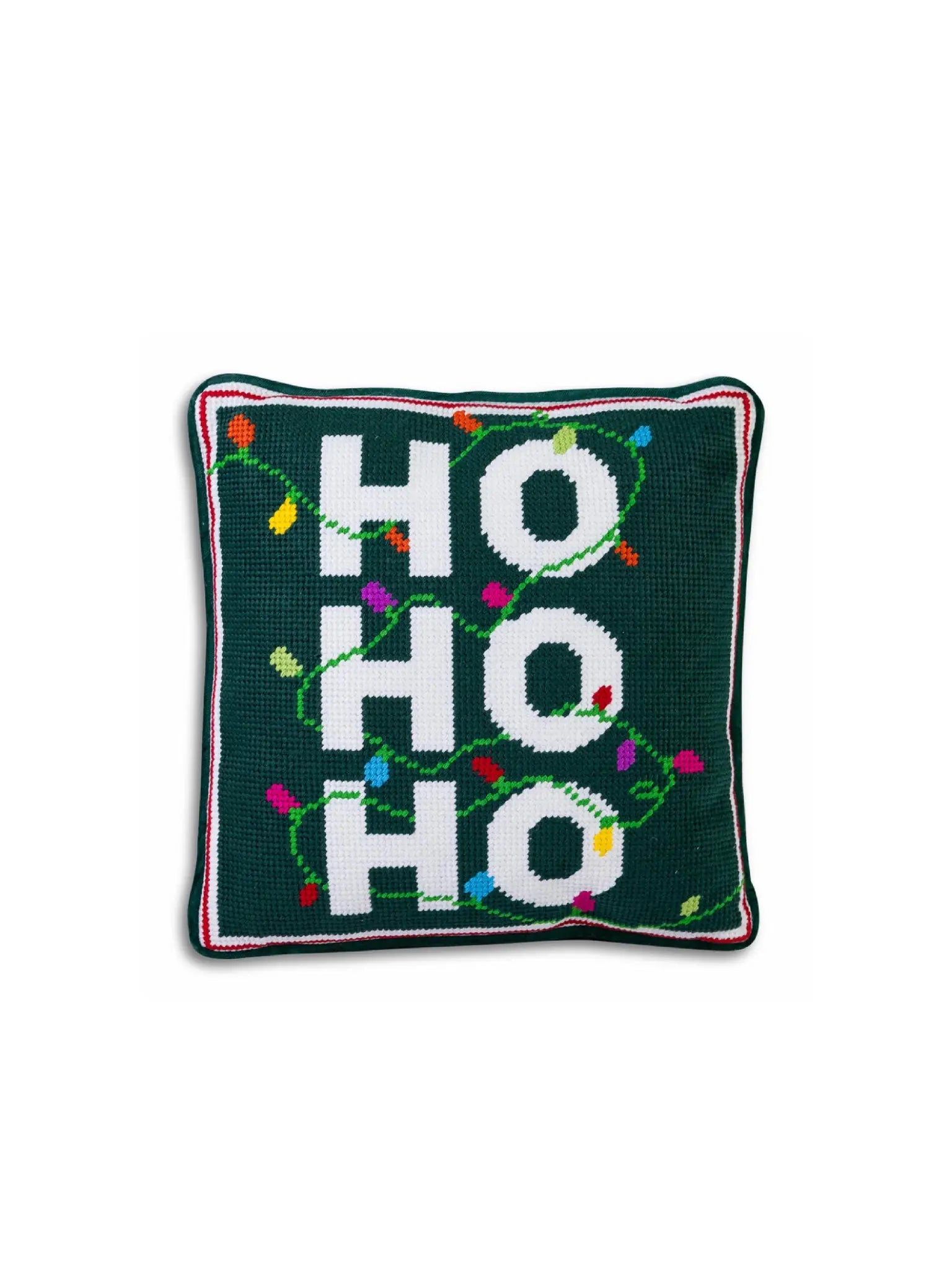 Ho Ho Ho Needlepoint Pillow
