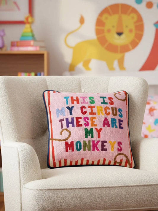 My Circus Needlepoint Pillow