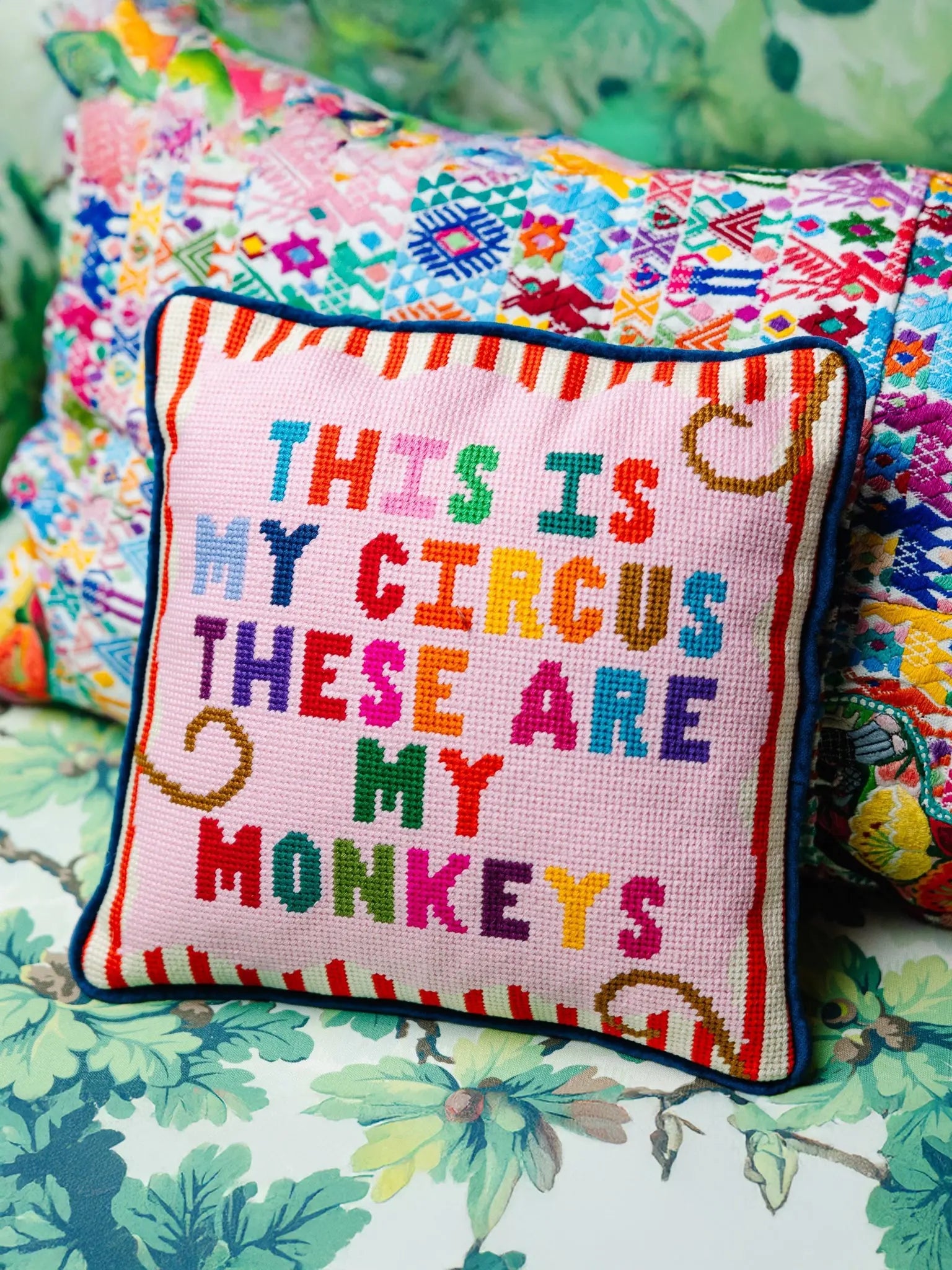My Circus Needlepoint Pillow