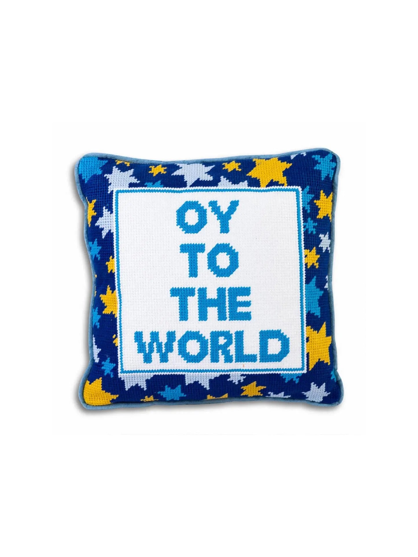 Oy Needlepoint Pillow