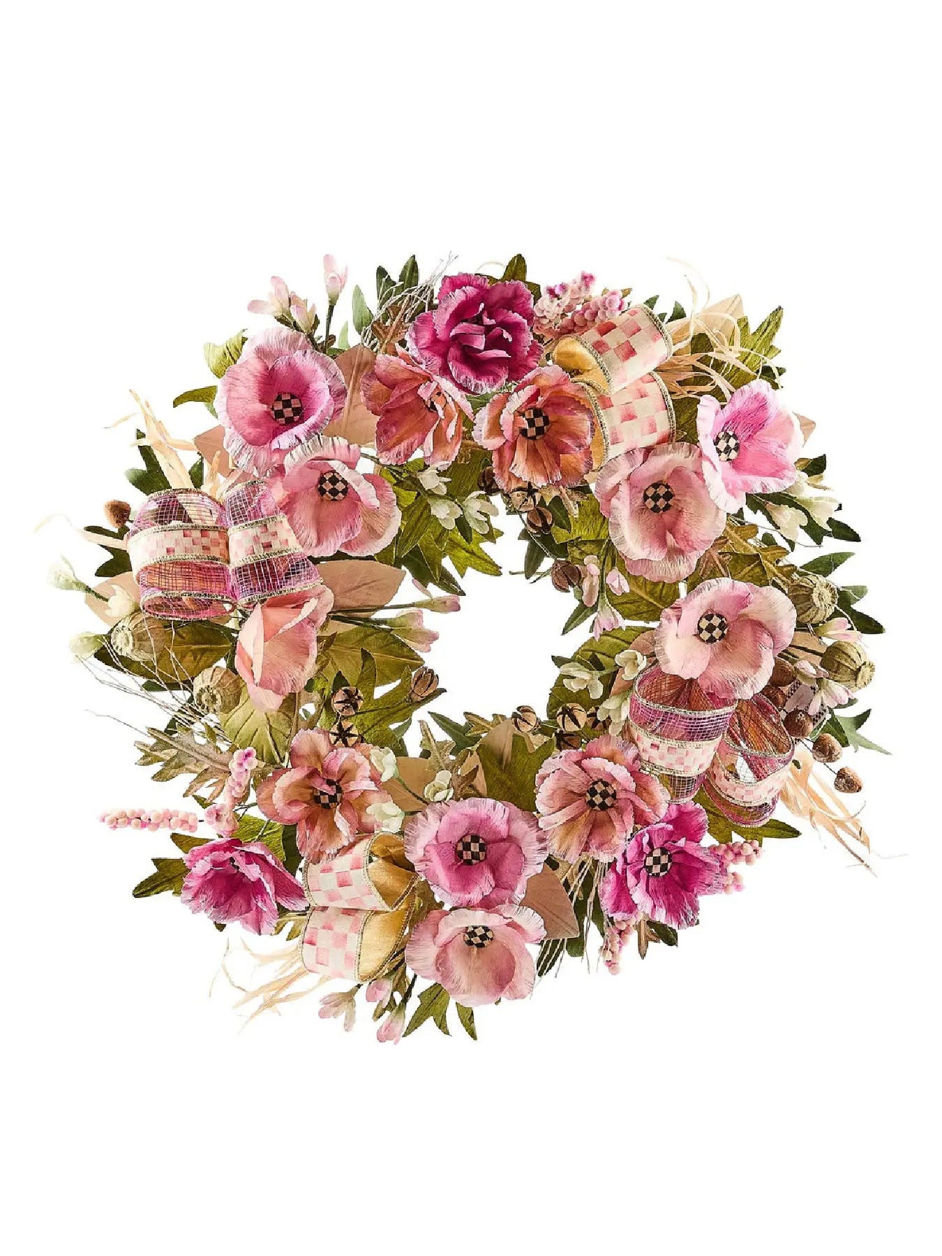 Rosy Poppy 22" Wreath