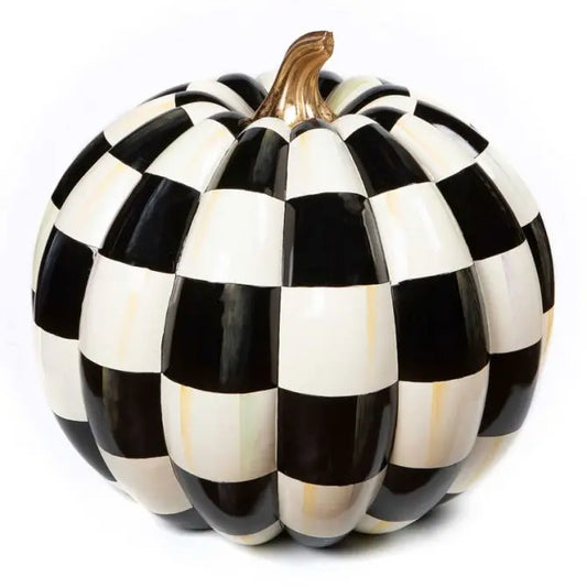 Courtly Check Outdoor Pumpkin 26.5"
