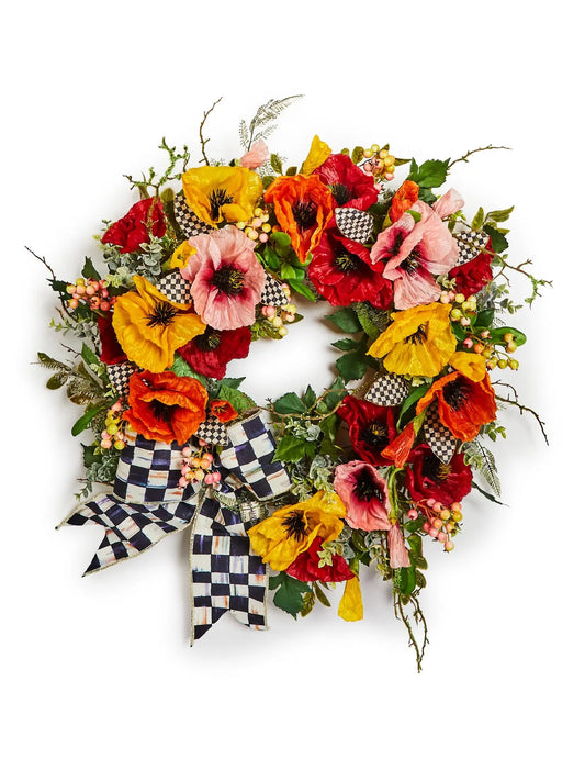 Courtly Poppy 28" Wreath