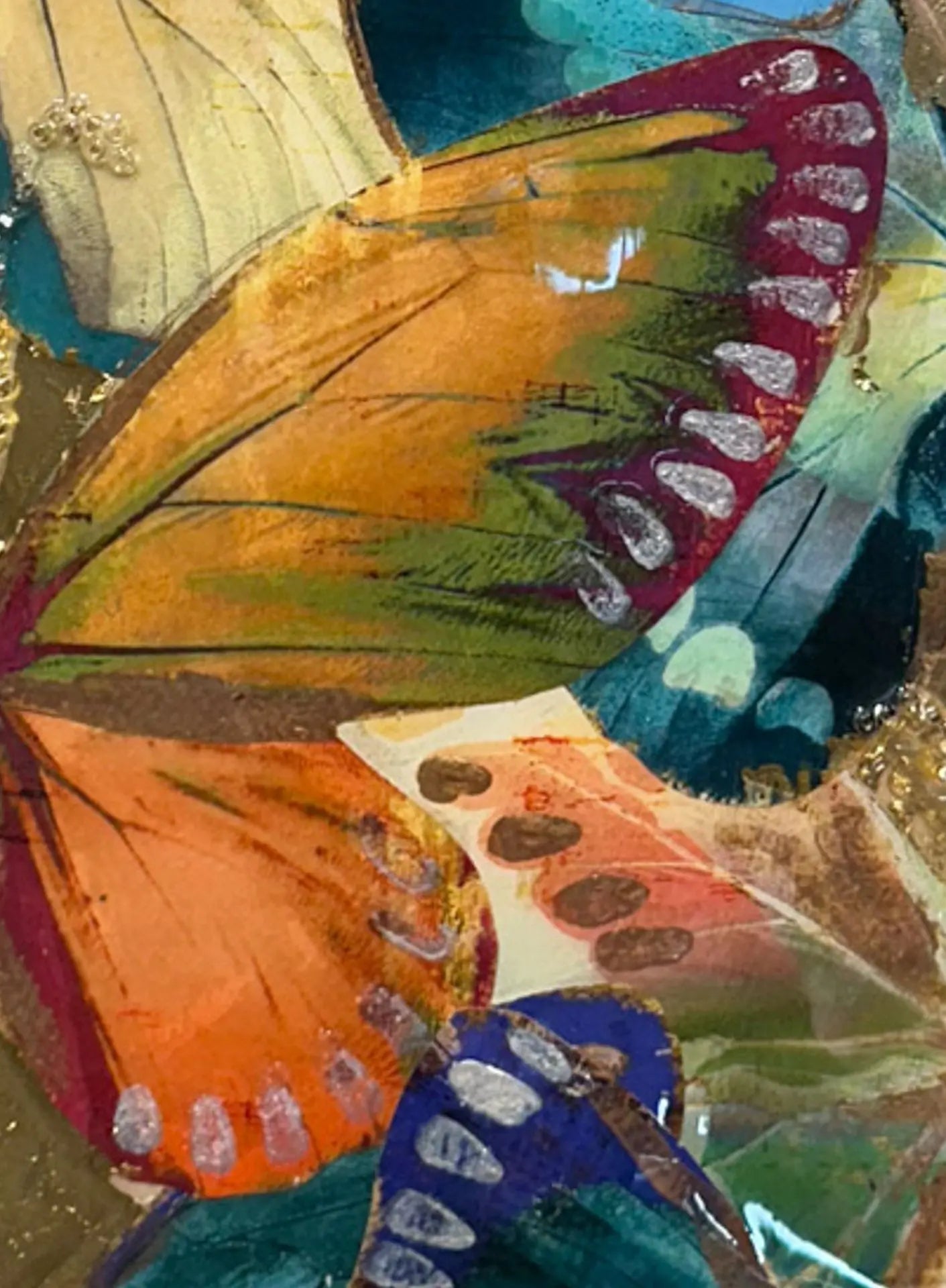 Gold Nature by Fern Cassidy – Original Painted Skateboard