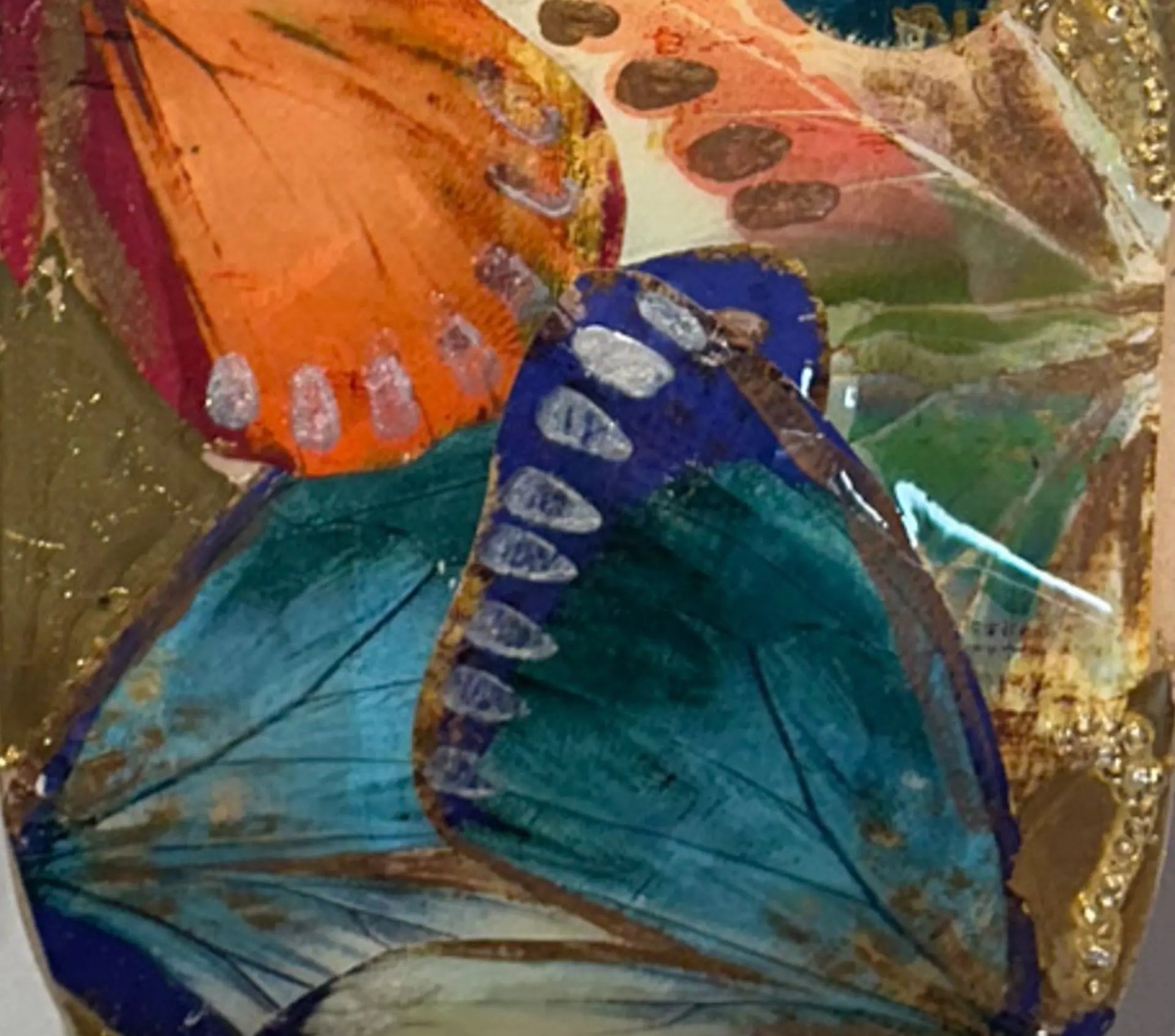 Gold Nature by Fern Cassidy – Original Painted Skateboard