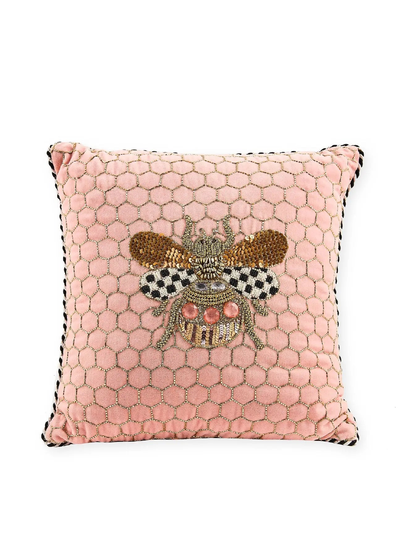 Queen Bee Pink Throw Pillow