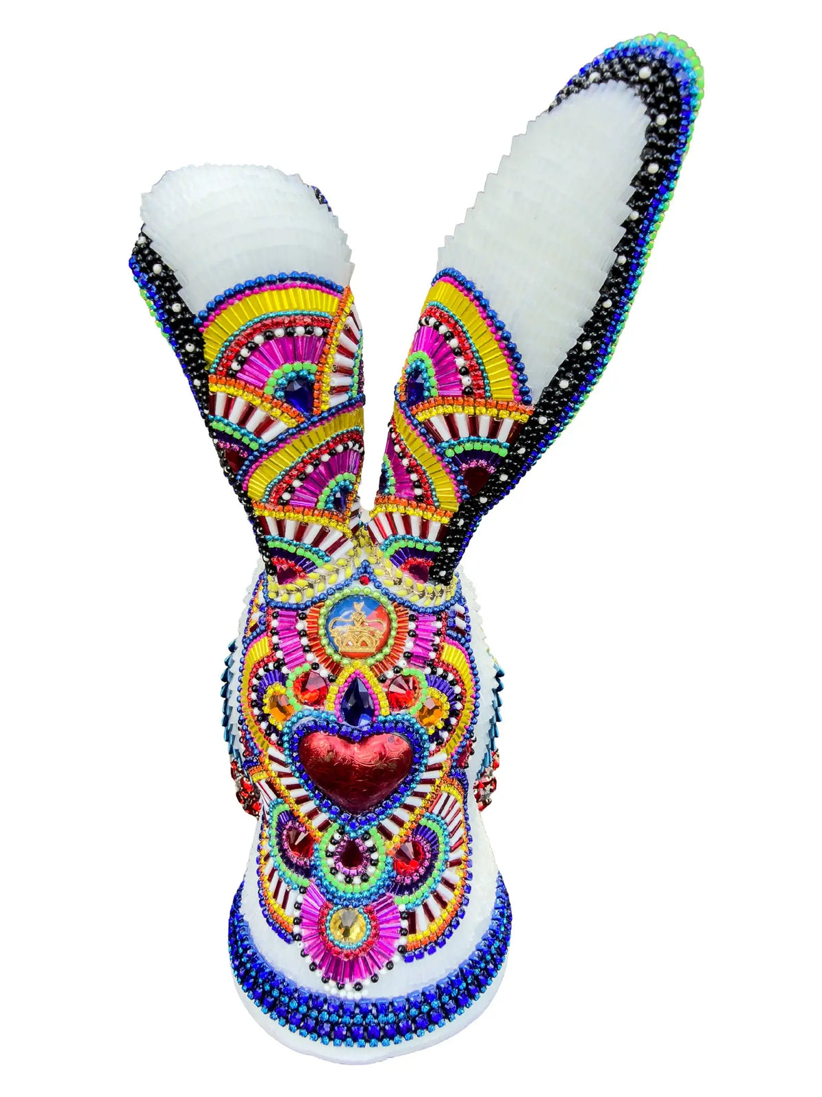 ArtsiPhartsi Amore' Bunny Mixed Media Sculpture