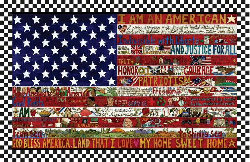 Sticks Studio handcrafted ‘Pledge of Allegiance’ American Flag installation at 4002 S. MacDill Ave. 