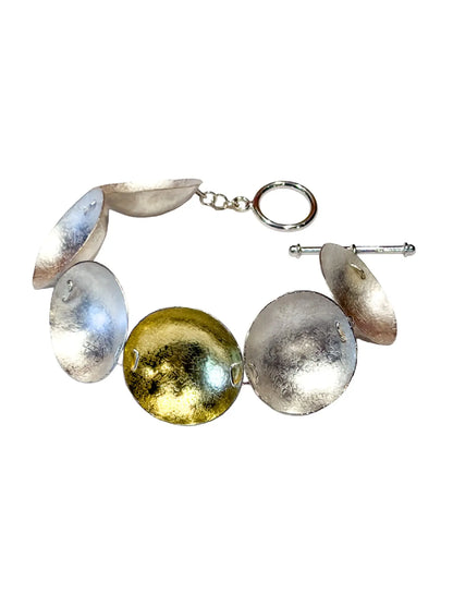 Gold & Silver Disc Bracelet