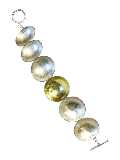Gold & Silver Disc Bracelet