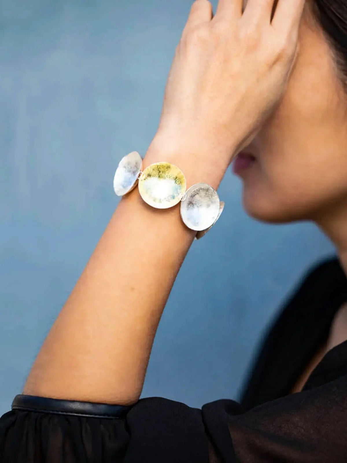 Silver Disc Bracelet