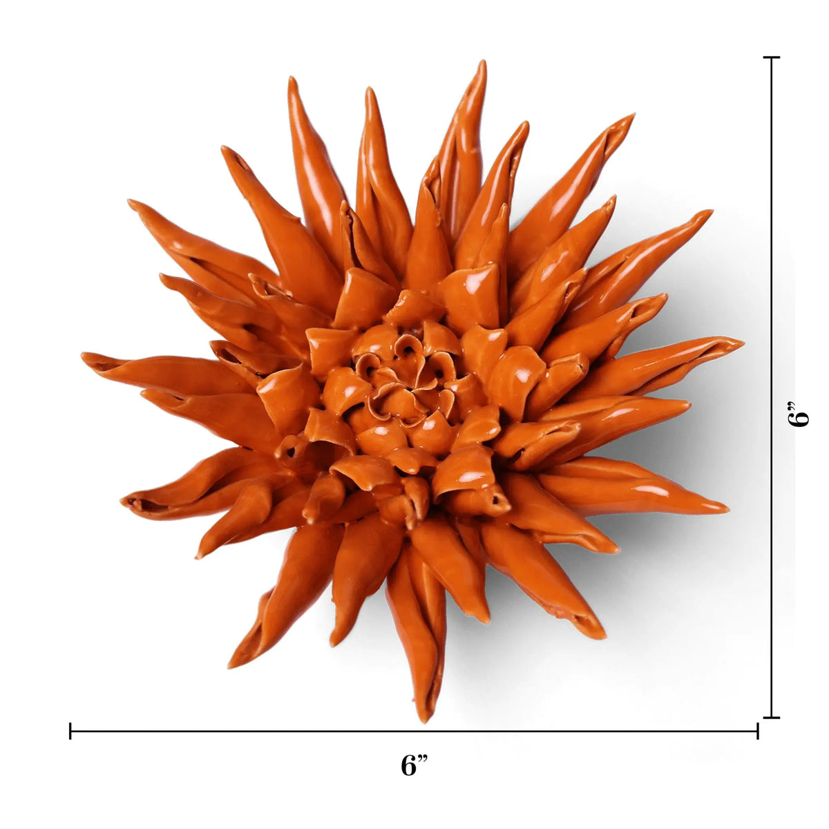 Ceramic Orange Flower - Large