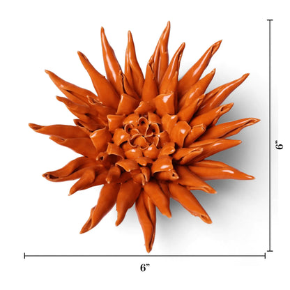 Ceramic Orange Flower - Large