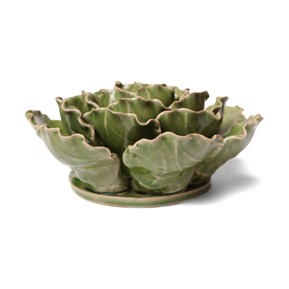 Ceramic Flower Lettuce Green XL