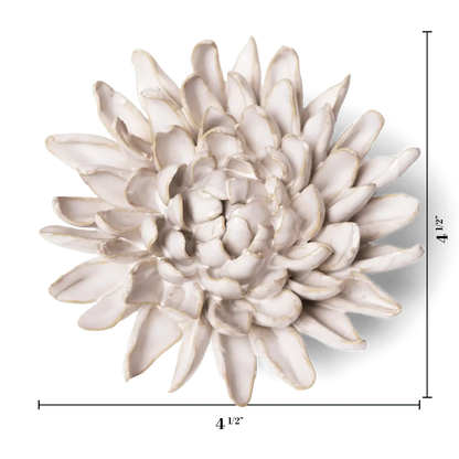 Ivory Chrysanthemum Ceramic Flower
