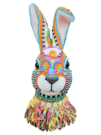 ArtsiPhartsi Check Mate Bunny Mixed Media Sculpture