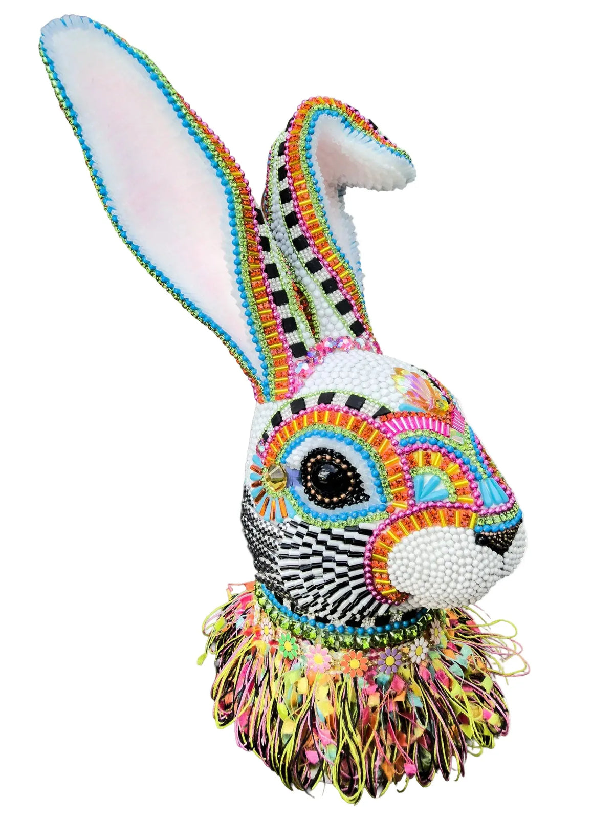 ArtsiPhartsi Check Mate Bunny Mixed Media Sculpture