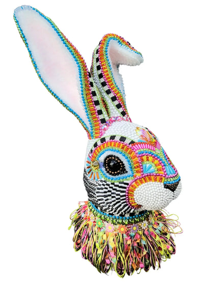 ArtsiPhartsi Check Mate Bunny Mixed Media Sculpture
