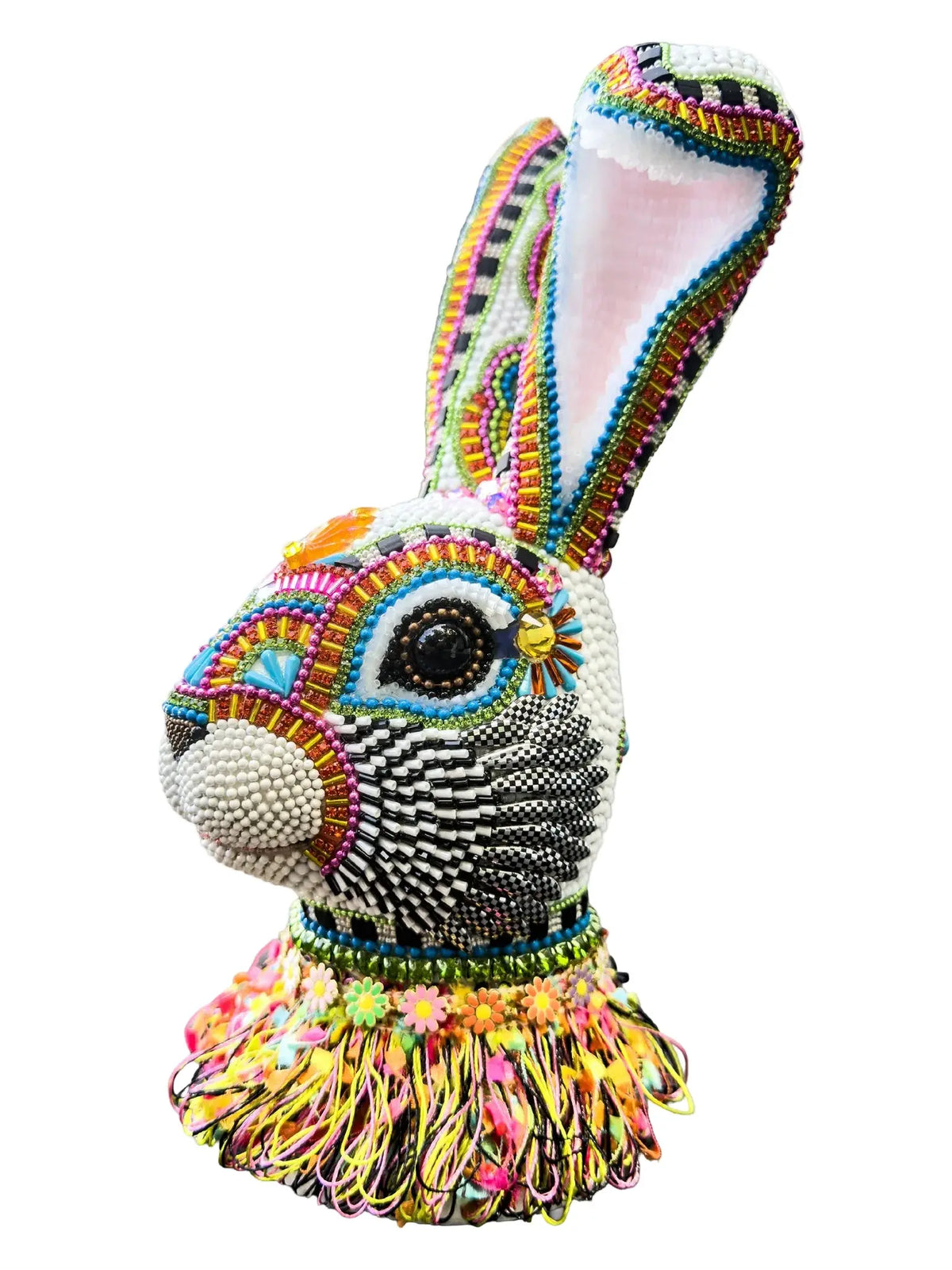 ArtsiPhartsi Check Mate Bunny Mixed Media Sculpture