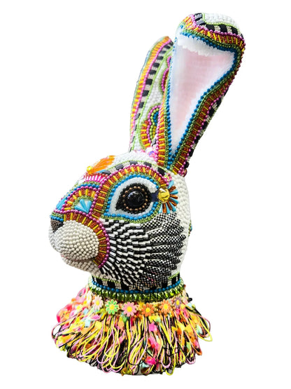 ArtsiPhartsi Check Mate Bunny Mixed Media Sculpture