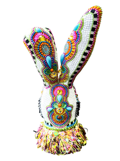 ArtsiPhartsi Check Mate Bunny Mixed Media Sculpture