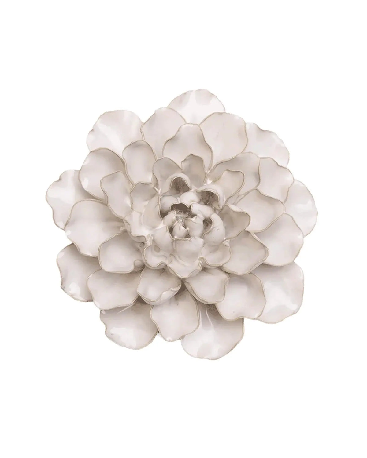 Ivory European Water Lily Ceramic Flower