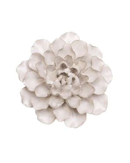 Ivory European Water Lily Ceramic Flower