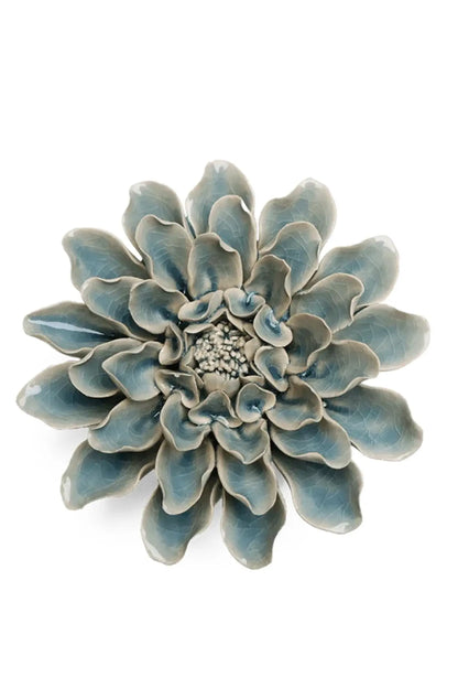 Powder Blue Aphrodite Dahlia Ceramic Flower