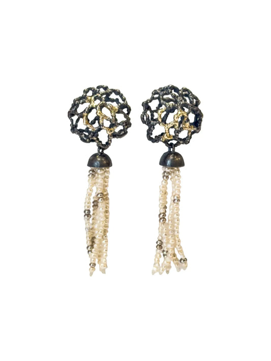 Multi-Strand Pearl Drop Earrings