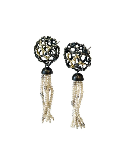 Multi-Strand Pearl Drop Earrings