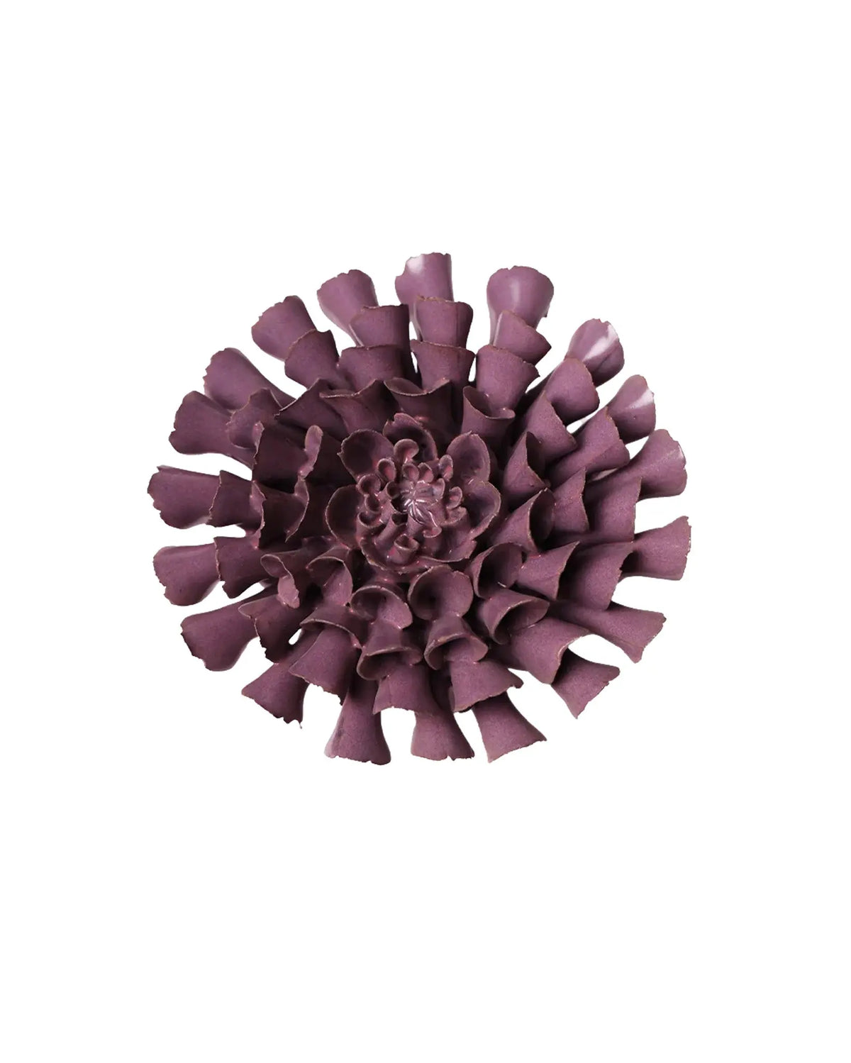 Violet Blue Cornel Dahlia Ceramic Flower