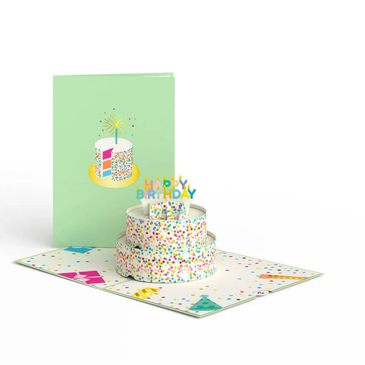 Sprinkles Birthday Cake Pop-Up Card