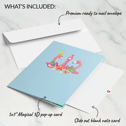 Party Flamingo Pop-Up Card